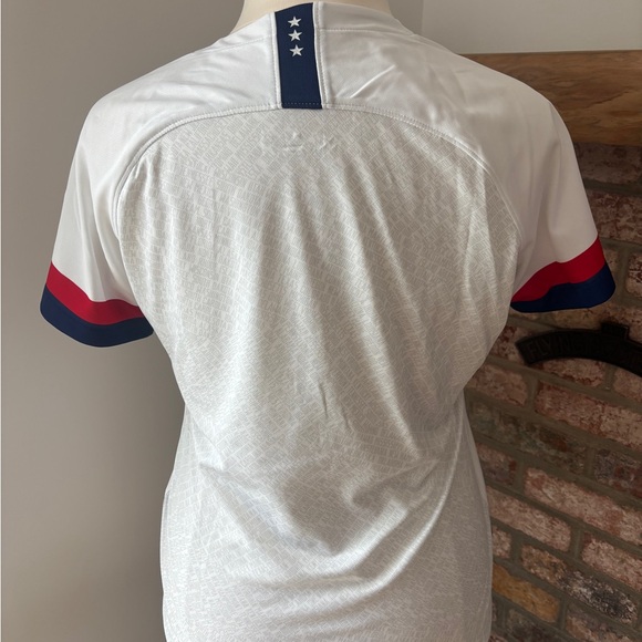Nike White Soccer Jersey with Red and Blue Details - Picture 3 of 5